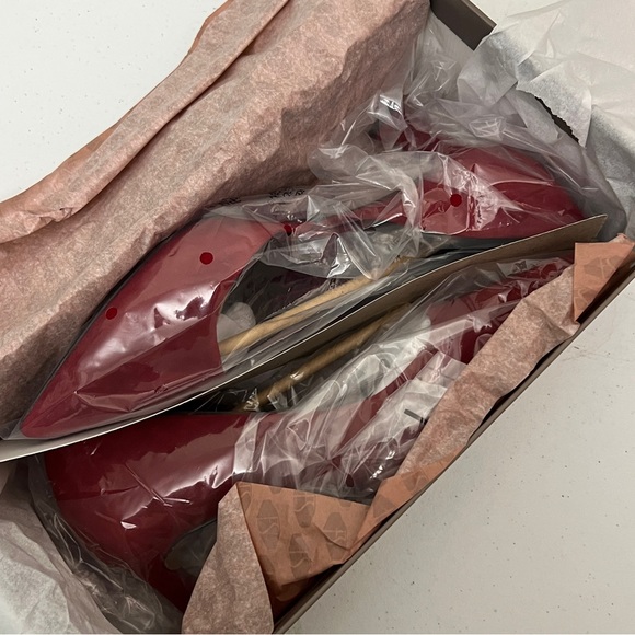 Franco Sarto Tana Half d\'Orsay Pump, US Women’s 9M, Deep Red, New With Box